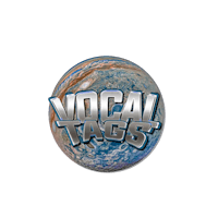 vocal tags logo on a black background